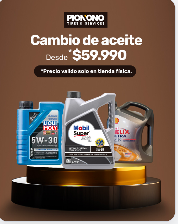 Pionono · Cambio de aceite desde $59.990